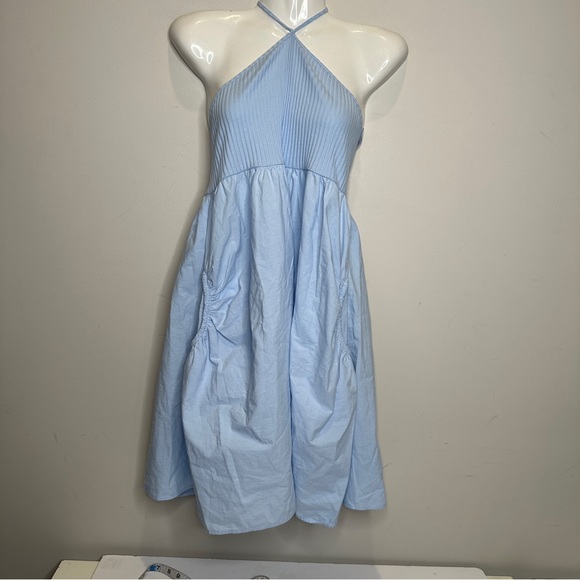 SOLD New! ZARA COMBINATION DRESS in Blue Size Small - Picture 10 of 13